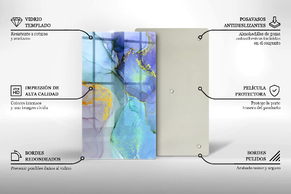 Glas Herdabdeckplatte Gebrochener Goldstein