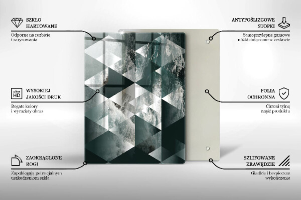 Glas Herdabdeckplatte Gebrochener Goldstein