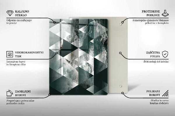Glas Herdabdeckplatte Gebrochener Goldstein