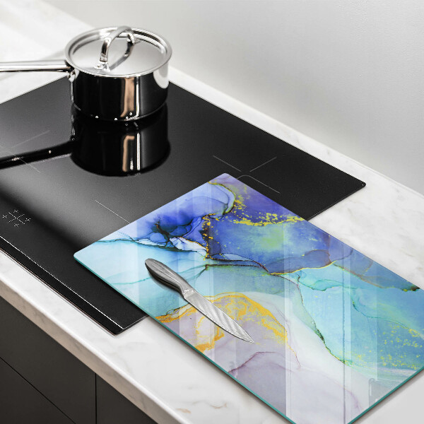 Glas Herdabdeckplatte Gebrochener Goldstein