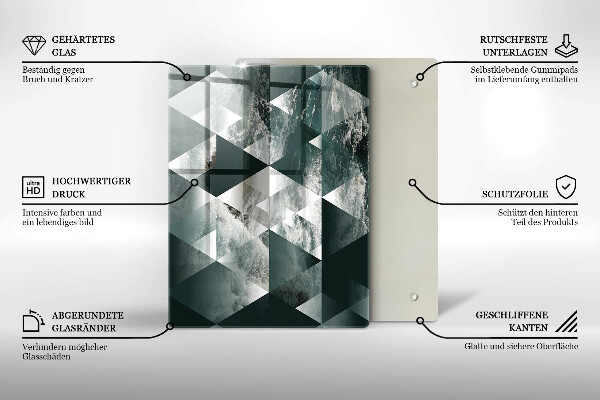 Glas Herdabdeckplatte Gebrochener Goldstein