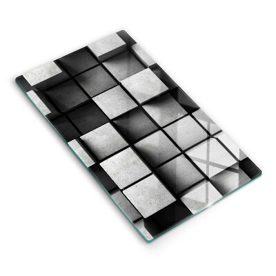 Glas Herdabdeckplatte 3D-Geometriehintergrund