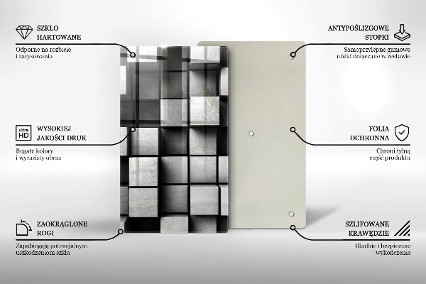 Glas Herdabdeckplatte 3D-Geometriehintergrund