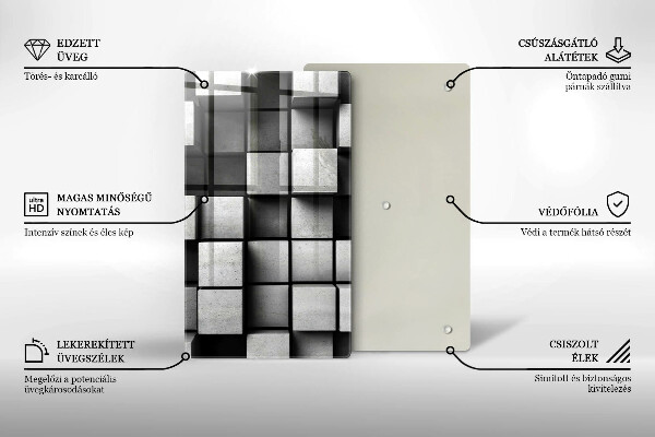 Glas Herdabdeckplatte 3D-Geometriehintergrund