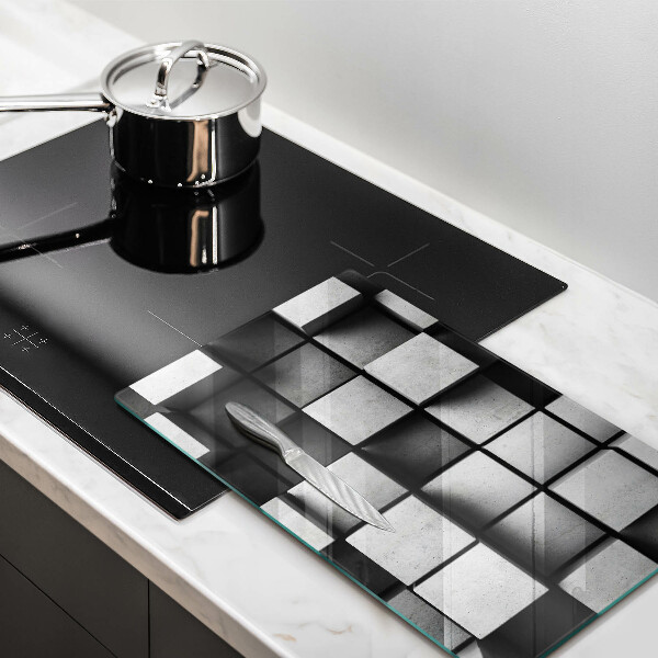 Glas Herdabdeckplatte 3D-Geometriehintergrund