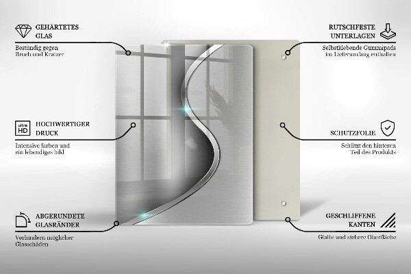 Glas Herdabdeckplatte 3D-Geometriehintergrund