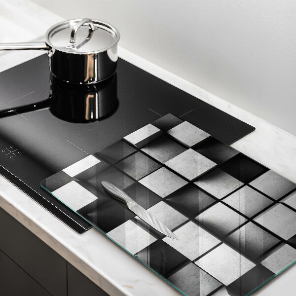 Glas Herdabdeckplatte 3D-Geometriehintergrund