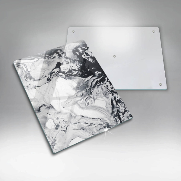 Glas Ceranfeldabdeckung Spritzschutz Tintenabstraktion