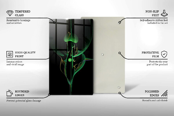 Glas Ceranfeldabdeckung Spritzschutz Moderne Abstraktion