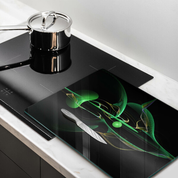 Glas Ceranfeldabdeckung Spritzschutz Moderne Abstraktion