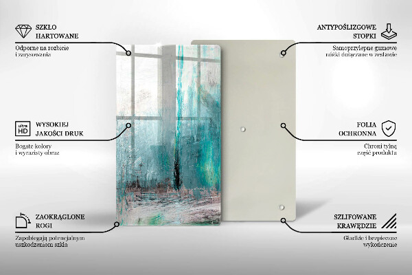 Glas Ceranfeldabdeckung Spritzschutz Malen Sie Abstraktionshintergrund