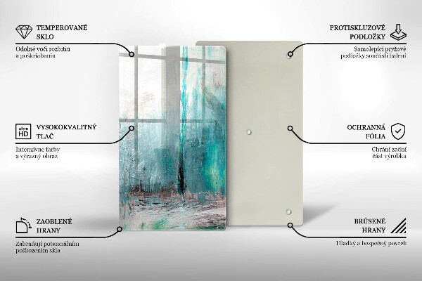 Glas Ceranfeldabdeckung Spritzschutz Malen Sie Abstraktionshintergrund