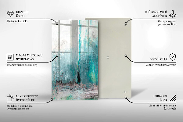 Glas Ceranfeldabdeckung Spritzschutz Malen Sie Abstraktionshintergrund