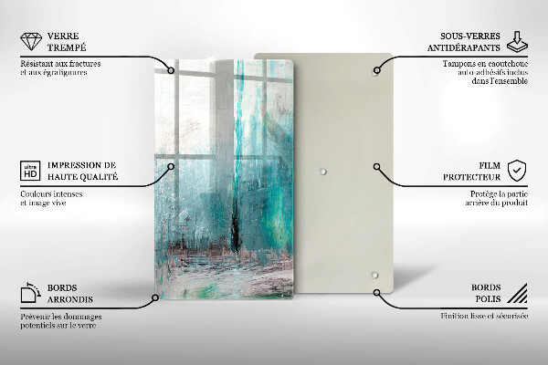 Glas Ceranfeldabdeckung Spritzschutz Malen Sie Abstraktionshintergrund