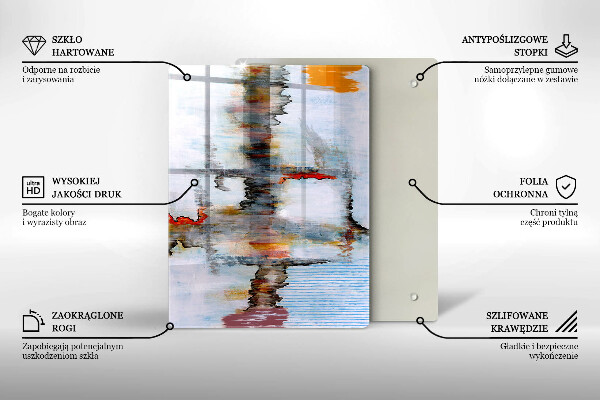 Glas Ceranfeldabdeckung Spritzschutz Malen Sie Abstraktionshintergrund