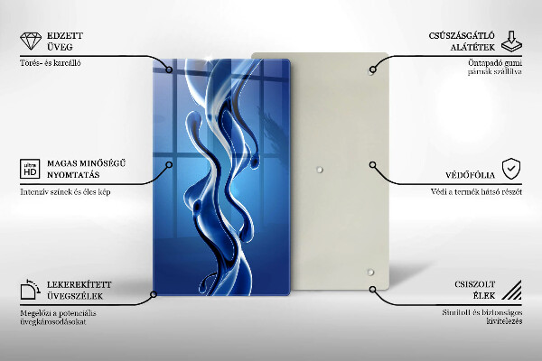Glas Herdabdeckplatte Flüssige Abstraktion