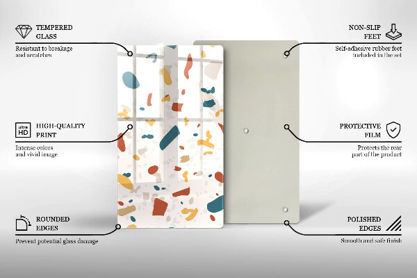 Glas Herdabdeckplatte Dekoratives Steinzeug