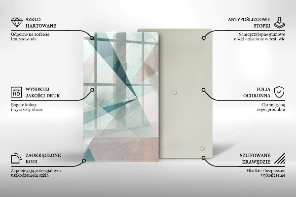 Glas Ceranfeldabdeckung Spritzschutz Scharfe Abstraktion