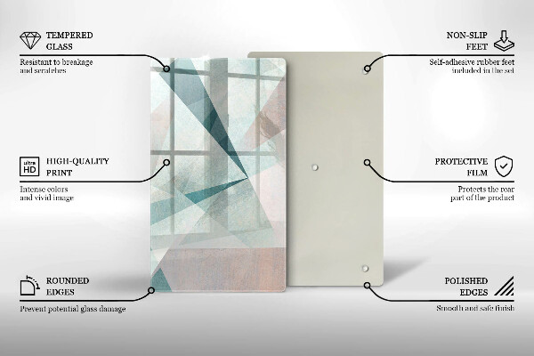 Glas Ceranfeldabdeckung Spritzschutz Scharfe Abstraktion