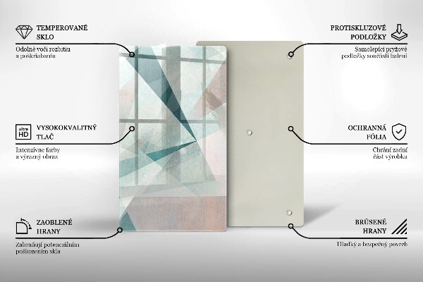 Glas Ceranfeldabdeckung Spritzschutz Scharfe Abstraktion