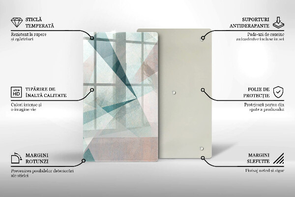 Glas Ceranfeldabdeckung Spritzschutz Scharfe Abstraktion