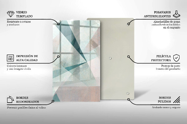 Glas Ceranfeldabdeckung Spritzschutz Scharfe Abstraktion