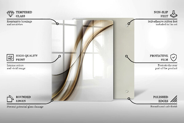 Glas Ceranfeldabdeckung Spritzschutz Boho-Pfeilmuster