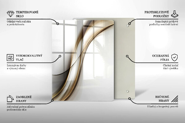 Glas Ceranfeldabdeckung Spritzschutz Boho-Pfeilmuster