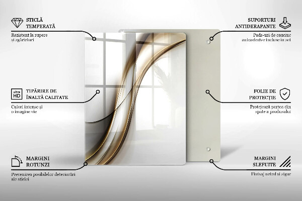 Glas Ceranfeldabdeckung Spritzschutz Boho-Pfeilmuster