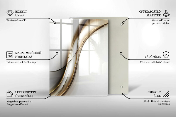 Glas Ceranfeldabdeckung Spritzschutz Boho-Pfeilmuster