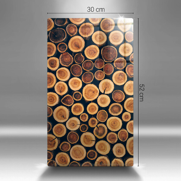 Glas Ceranfeldabdeckung Spritzschutz Baumstümpfe aus Holz