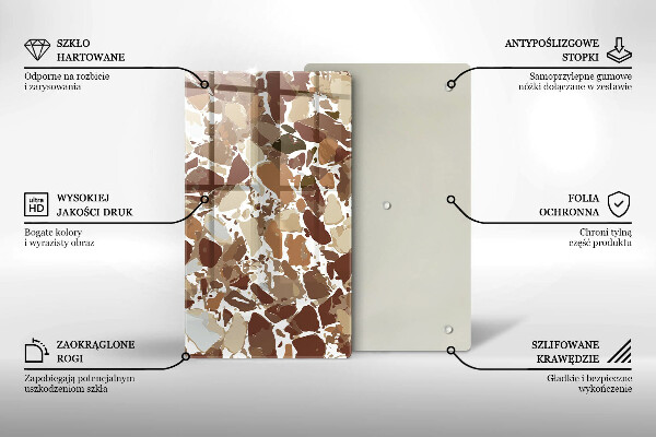 Glas Herdabdeckplatte Dekorative Beizen aus Stein