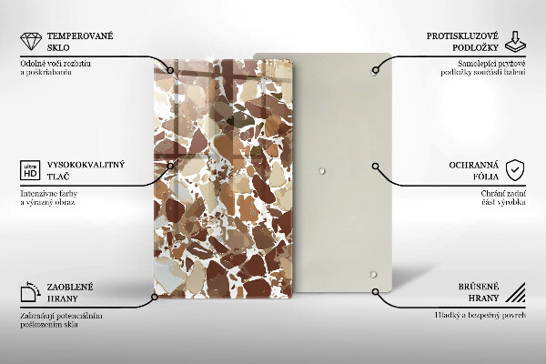 Glas Herdabdeckplatte Dekorative Beizen aus Stein