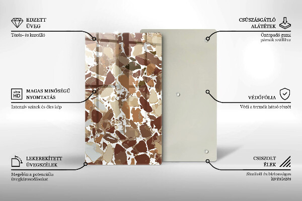 Glas Herdabdeckplatte Dekorative Beizen aus Stein