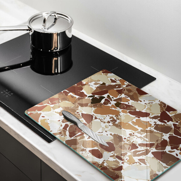 Glas Herdabdeckplatte Dekorative Beizen aus Stein