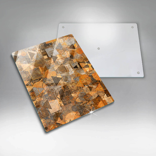 Glas Ceranfeldabdeckung Spritzschutz Nahtloses Muster aus geometrischen Figuren