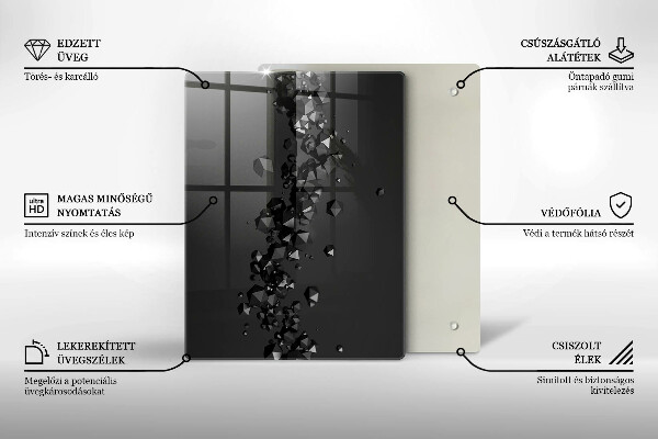 Glas Ceranfeldabdeckung Spritzschutz Nahtloses Muster aus geometrischen Figuren