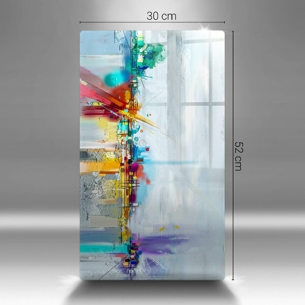 Glas Ceranfeldabdeckung Spritzschutz Gemalte Abstraktion