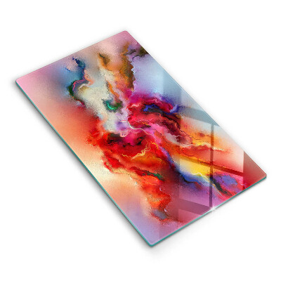 Glas Ceranfeldabdeckung Spritzschutz Rauchige Abstraktion