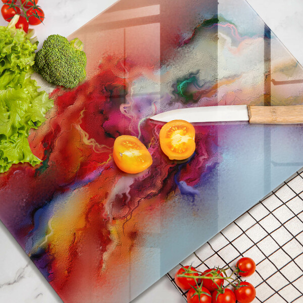 Glas Ceranfeldabdeckung Spritzschutz Rauchige Abstraktion