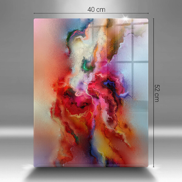 Glas Ceranfeldabdeckung Spritzschutz Rauchige Abstraktion