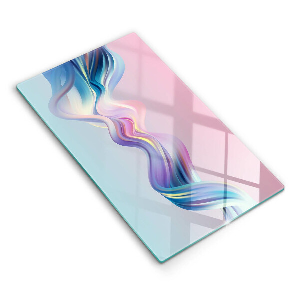 Glas Herdabdeckplatte Pastellabstraktion