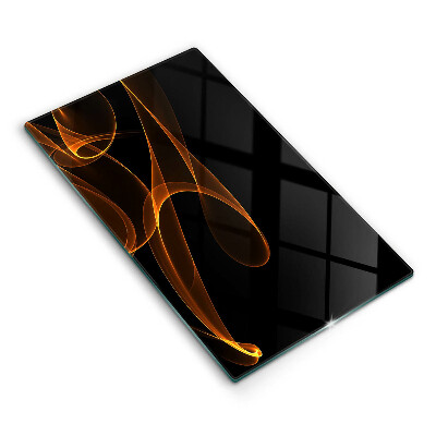 Glas Ceranfeldabdeckung Spritzschutz Abstrakte Linien