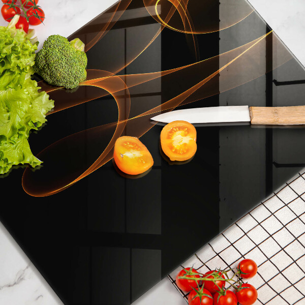 Glas Ceranfeldabdeckung Spritzschutz Abstrakte Linien