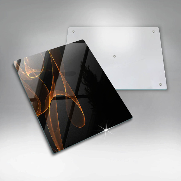 Glas Ceranfeldabdeckung Spritzschutz Abstrakte Linien