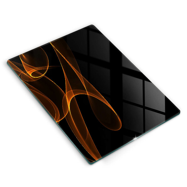 Glas Ceranfeldabdeckung Spritzschutz Abstrakte Linien