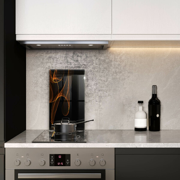 Glas Ceranfeldabdeckung Spritzschutz Abstrakte Linien