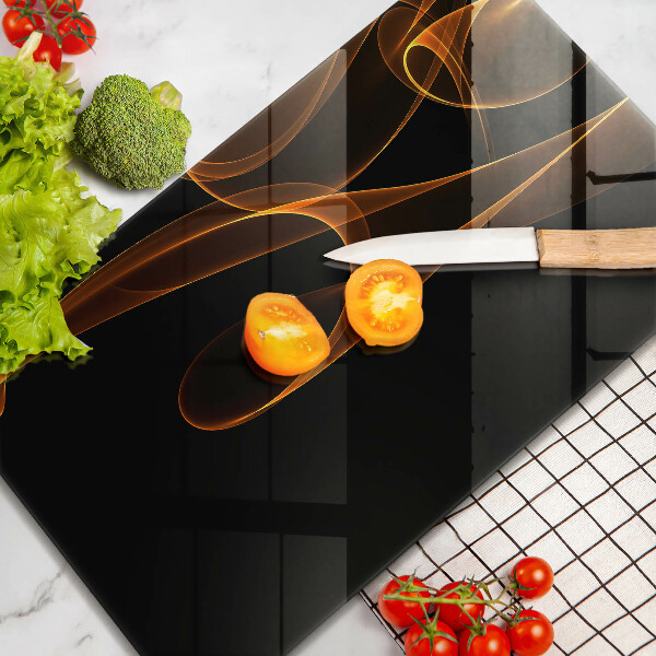 Glas Ceranfeldabdeckung Spritzschutz Abstrakte Linien