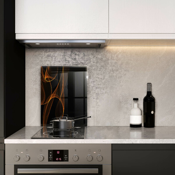 Glas Ceranfeldabdeckung Spritzschutz Abstrakte Linien