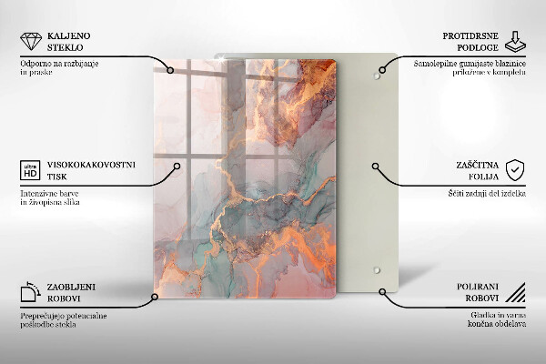 Glas Herdabdeckplatte Dekorativer Stein